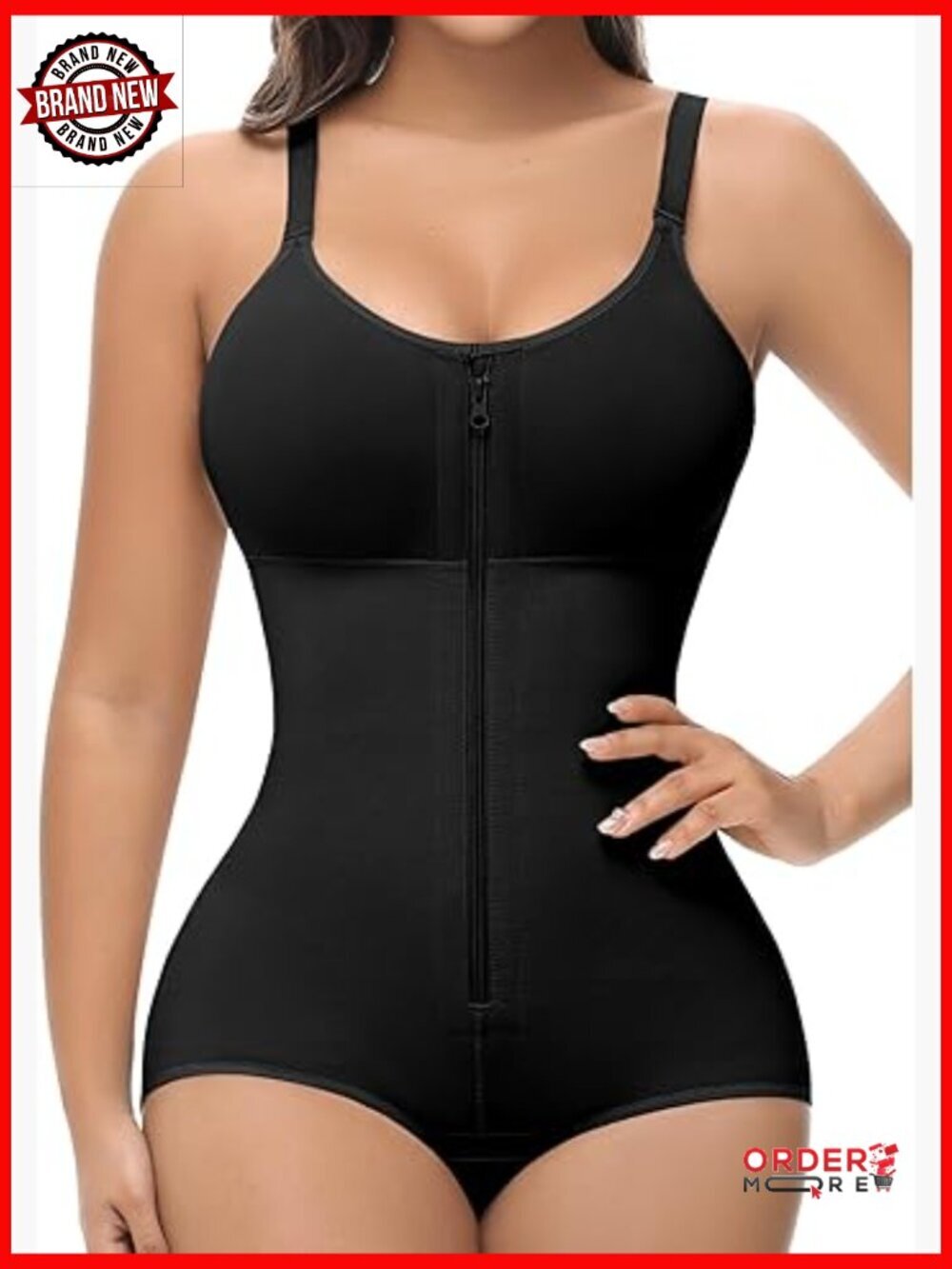 Fajas Colombianas Tummy Control Bodysuit Zipper Shapewear Post Surgery Recovery